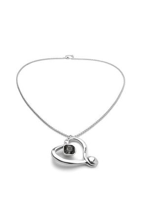 UNOde50 Long Heart Pendant Necklace in Silver at Nordstrom