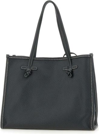 Gianni Chiarini Tassen, Dames, Zwart, ONE Size, Leer, Marcella Maxi Grain Lederen Tas
