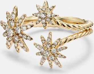 David Yurman Starburst 18kt gold ring with diamonds