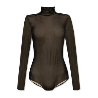 Maison Margiela Tops, Dames, Zwart, S, Polyester, Two-layer Bodysuit