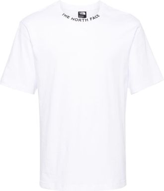 The North Face logo-appliqu&eacute; cotton T-shirt - men - Cotton - L - White