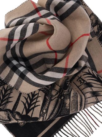 Burberry Womens Scarfs Beige Cashmere