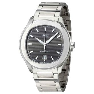Piaget Polo S Automatic Grey Guilloche Dial Mens Watch G0A41003