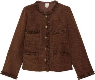 Ines De La Fressange Adelaide Jacket - Dames - Blazers - Bruin - S - Katoen - Jassen