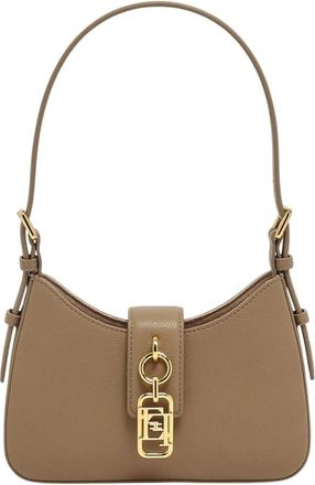 Michael Kors Kleine Hobo Tas met Bedel - Dames - Schoudertassen - Bruin - ONE Size - Leer - Tassen