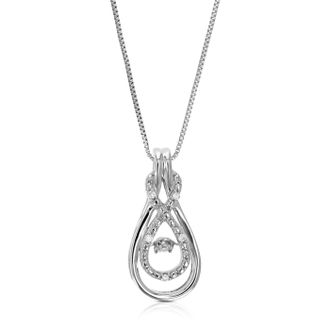 Vir Jewels 1/20 cttw Lab Grown Diamond Fashion Pendant Necklace in Sterling Silver with Chain For Women