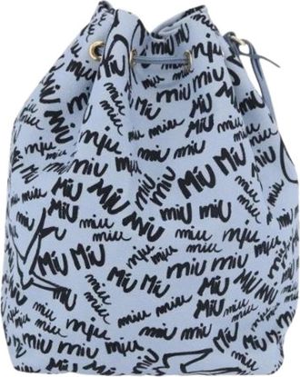 Miu Miu Pre-owned Canvas Pouch - Pre-owned - Mujer - Azul - ONE SIZE