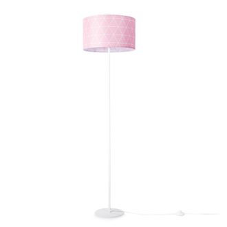 Paco Home Paco Home - Luminaria De Pie Sal&oacute;n Dormitorio E27 Escandinava Rosa Gris Azul Decoraci&oacute;n Rosa (&oslash;38cm), L&aacute;mpara De Pie - Blanco