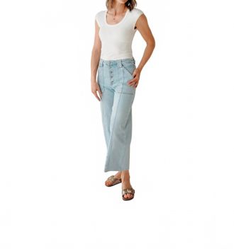 Kut from the Kloth Meg High Rise Wide Leg Jeans In Light Wash