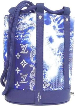 Louis Vuitton Pre-owned Vintage Monogram Schoudertas - Dames - Vintage Tas - Blauw - ONE Size - Leer - Vintage
