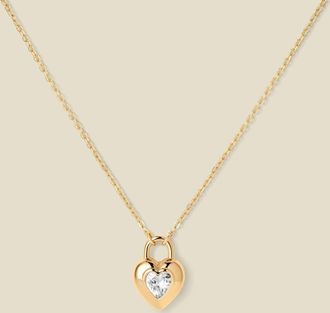 Made by Mary CZ Heart Pendant Necklace