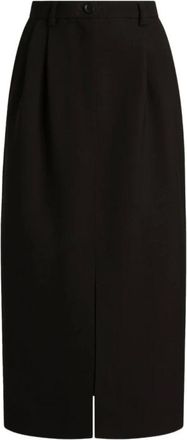 Dolce & Gabbana Gonna midi in cr&ecirc;pe di lana doppio - - Skirts - Donna - Nero - M