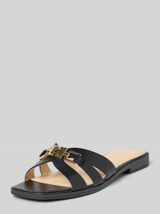 Guess Slipper aus echtem Leder Modell Realla in Black, Gr&ouml;&szlig;e 36