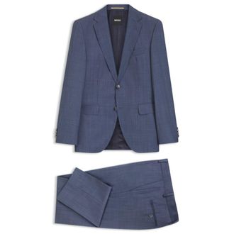 BOSS Two-piece regular-fit suit in virgin wool and silk