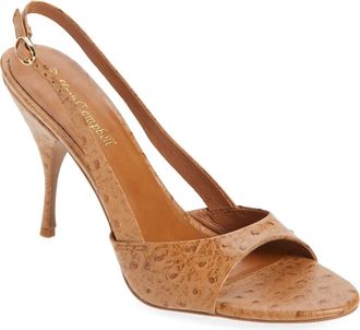 Jeffrey Campbell Triomphe Slingback Sandal in Tan Ostrich at Nordstrom, Size 7.5