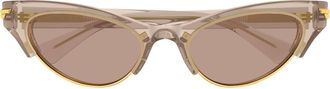 Bottega Veneta BV1431S 54mm Cat Eye Sunglasses in Brown at Nordstrom
