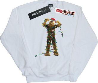Star Wars Dames/Dames Chewbacca Kerstverlichting Sweatshirt (Wit)
