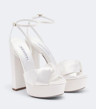 Aquazzura Sposa - Sandali platform Olie 140 in satin