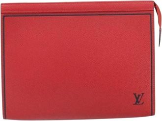 Louis Vuitton Pre-owned Leren Clutch - Dames - Vintage Clutch - Rood - ONE Size - Leer - Vintage
