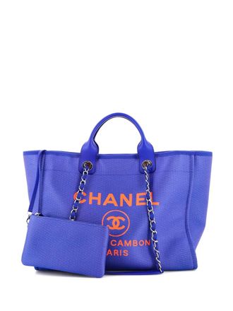 Chanel Borsa a spalla Deauville NM Tote Mixed Fibers media - Blu
