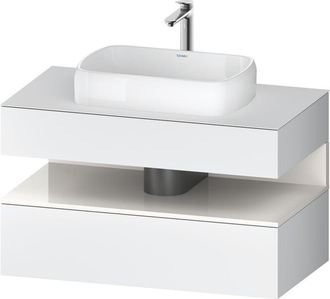 Duravit Duravit - Qatego Consola Mueble Bajo Lavabo, 1 Extra&iacute;ble, 1 Caj&oacute;n
