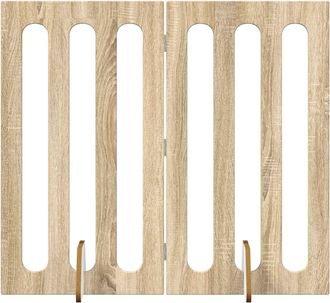 vidaXL Valla Plegable Para Mascotas 2 Uds. Roble Sonoma Vidaxl