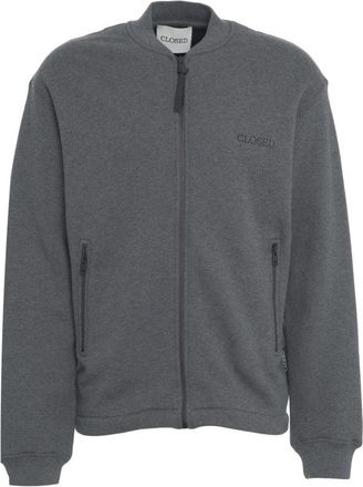 Closed Minimalist Zip-Up Sweatshirt With High Collar And Logo Detail