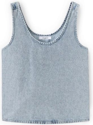 Motivi Sleeveless Tops - Dames - Tops zonder mouwen - Blauw - S - Denim - Tops