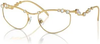 Swarovski 55mm Irregular optical glasses in Gold at Nordstrom