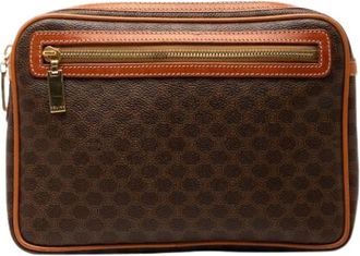 Celine Pre-owned Cross Body Bags, female, Brown, Size: ONE SIZE Pre-owned Canvas Clutch