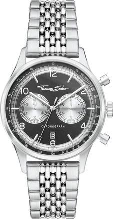 Thomas Sabo Rebel at Heart Chronograaf in zilver zwart - Heren - Horloges - Grijs - ONE Size - Accessoires