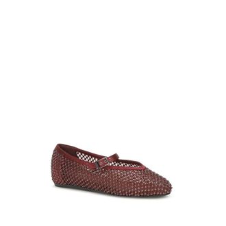 Le Silla Womens Bordeaux Calf Leather Bos Taurus Ballet Flats