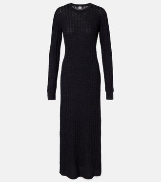 Toteme Cable-knit wool maxi dress