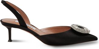 Aquazzura Crystal Hoop Sling 50 Pumps