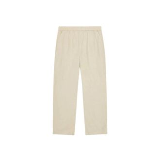 Les Deux Linnen Casual Broek - Heren - Broeken - Beige - Maat: 2XL Linnen