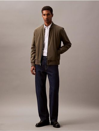 Calvin Klein Mens Matte Bomber Jacket - Grey - XS