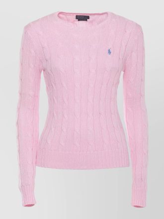 Ralph Lauren crew neck cotton sweater braided knit