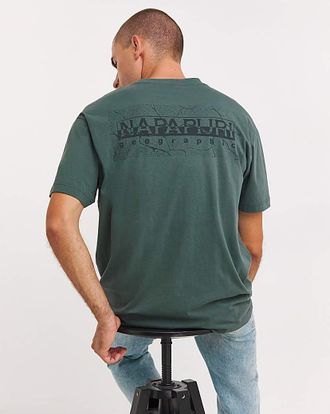 Napapijri Back Logo T-shirt - Khaki