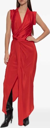 Victoria Beckham Twist Maxi Dress In Cardinal Red