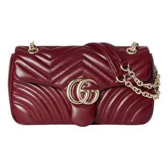 Gucci (WMNS) Gucci GG Marmont Medium Shoulder Bag Rosso Ancora Red 837267-AAE38-6207