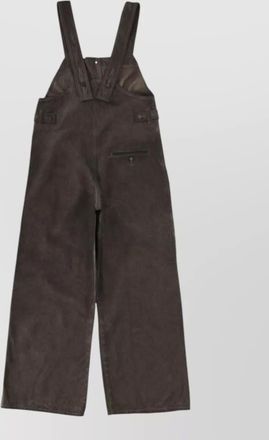 Uma Wang wide leg trousers adjustable straps button detailing