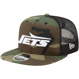 New Era Throwback New York Jets Mesh 9Fifty Snapback Cap Wood camo