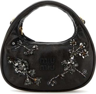 Miu Miu Dark Brown Nappa Leather Handbag