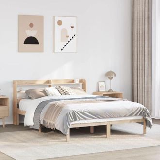 vidaXL Estructura De Cama Sin Colch&oacute;n Madera Maciza De Pino 160x200 Cm Vidaxl