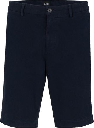 HUGO BOSS Mens Hugo Boss Gabardine Slim Fit Shorts in Blue