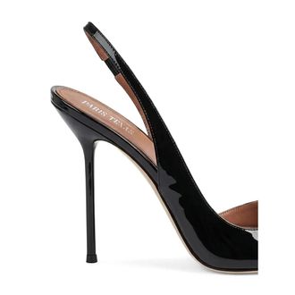 PARIS TEXAS Patent Leather Slingback Stiletto Heel - Black