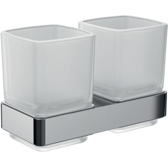 Emco Emco - Portavasos Doble Loft, Cristal Esmerilado, Modelo De Pared