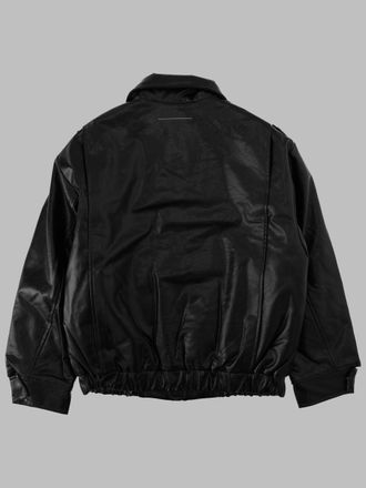 Maison Margiela Coated Viscose Biker Jacket - Black