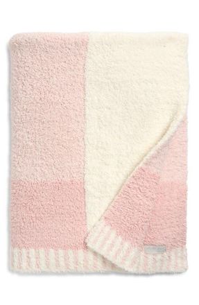 Barefoot Dreams CozyChic Cova Stroller Blanket in Ballet Pink Multi at Nordstrom