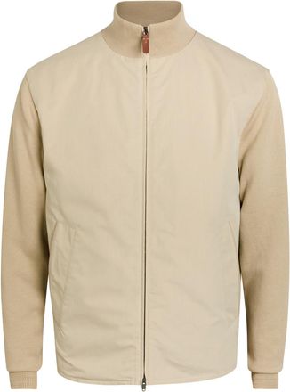Tod's Ribbed-knit and Cotton Jacket - Off White - XL